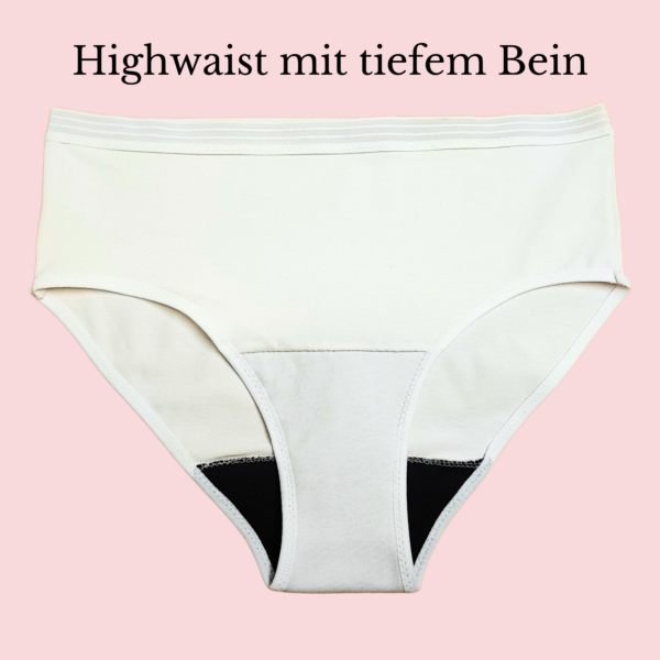 Every-Day-Slip in cremeweiß - von vorne - Highwaist mit tiefem Bein