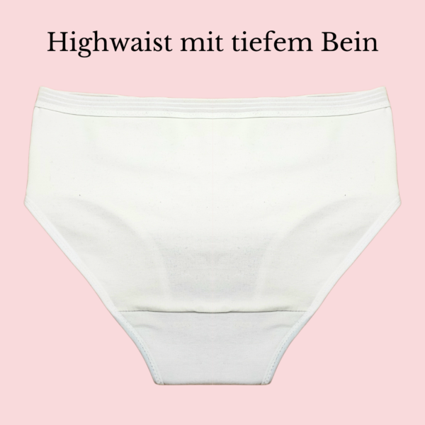 Every-Day-Slip in cremeweiß - von hinten - Highwaist mit tiefem Bein