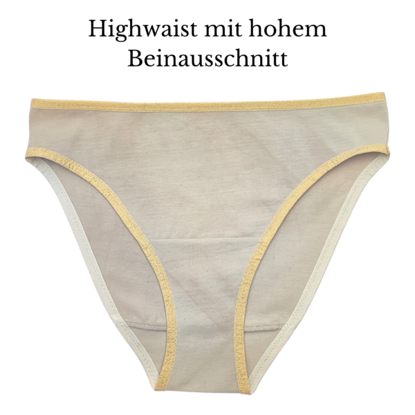 Highwaist mit hohem Bein in Steingrau