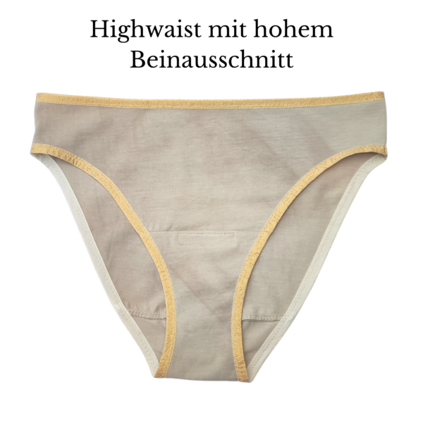 Highwaist mit hohem Bein in Steingrau