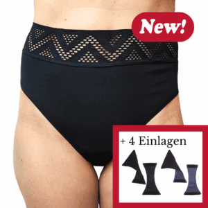 Highwaist mit breitem Spitzenband